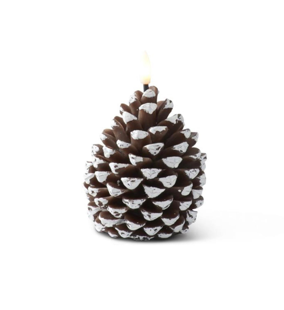 5.5" Snowy Pinecone LED Candle