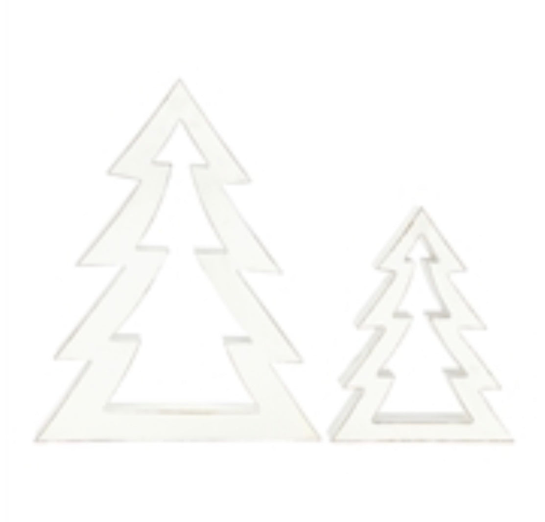 White Cut Out Trees