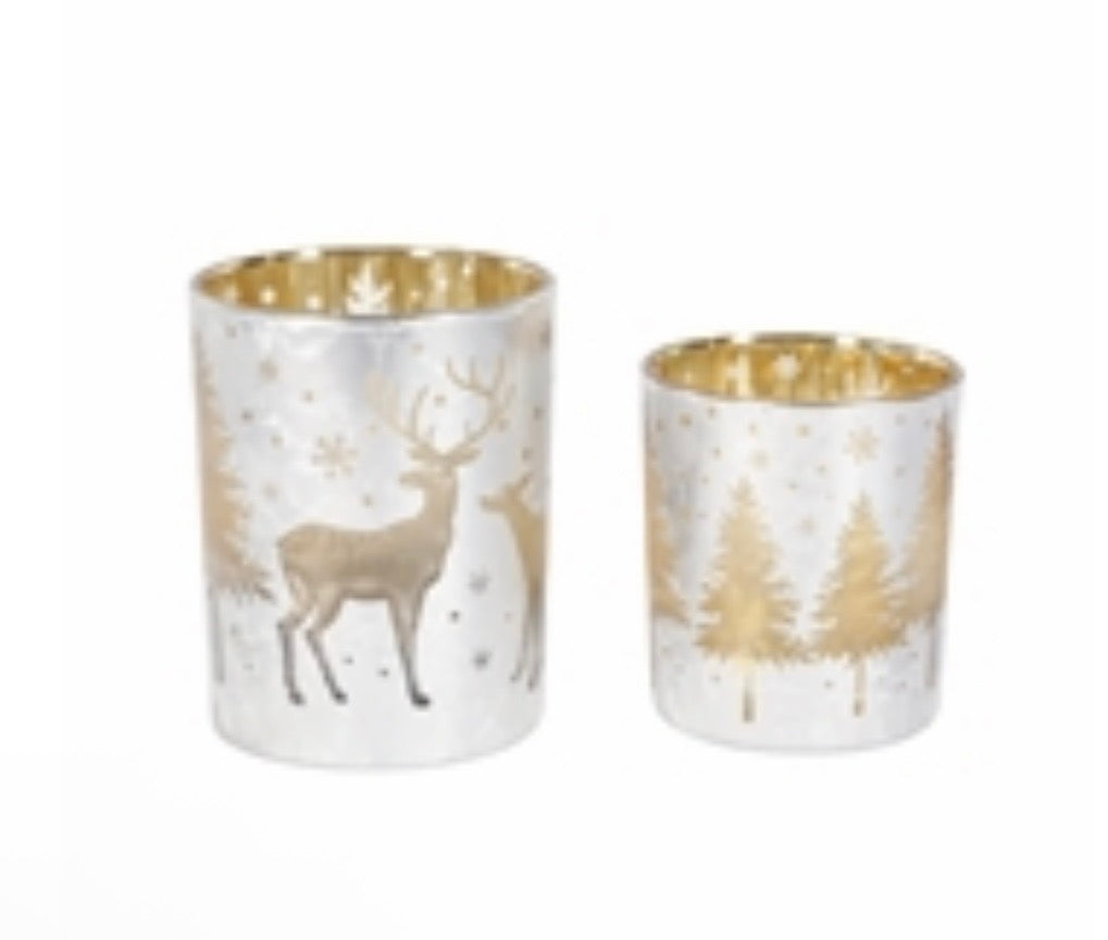 Golden Deer Glass Jars