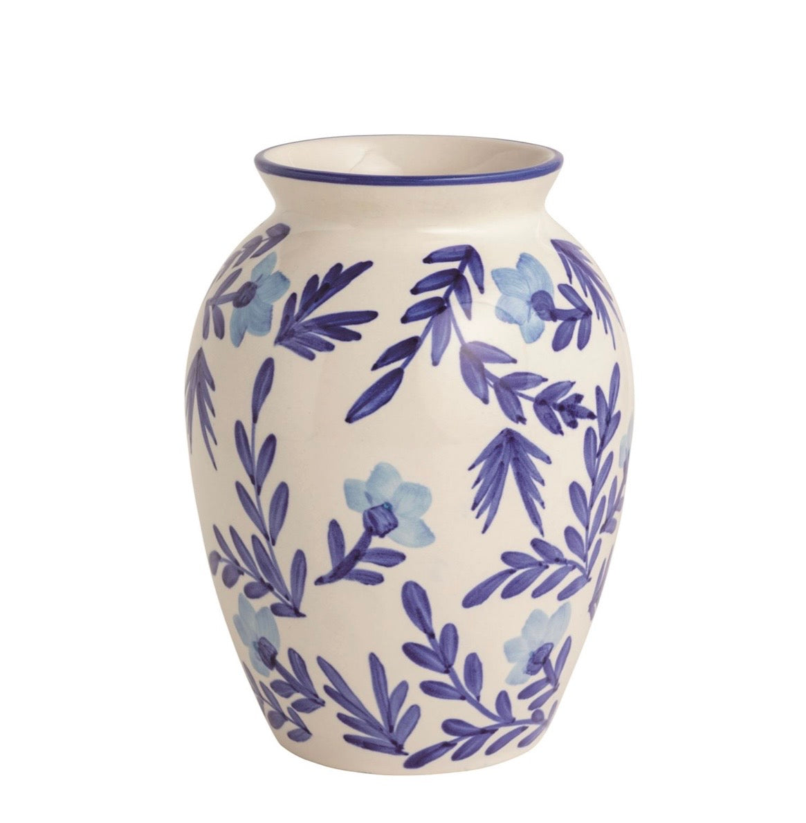 Medium Blue Vine Vase
