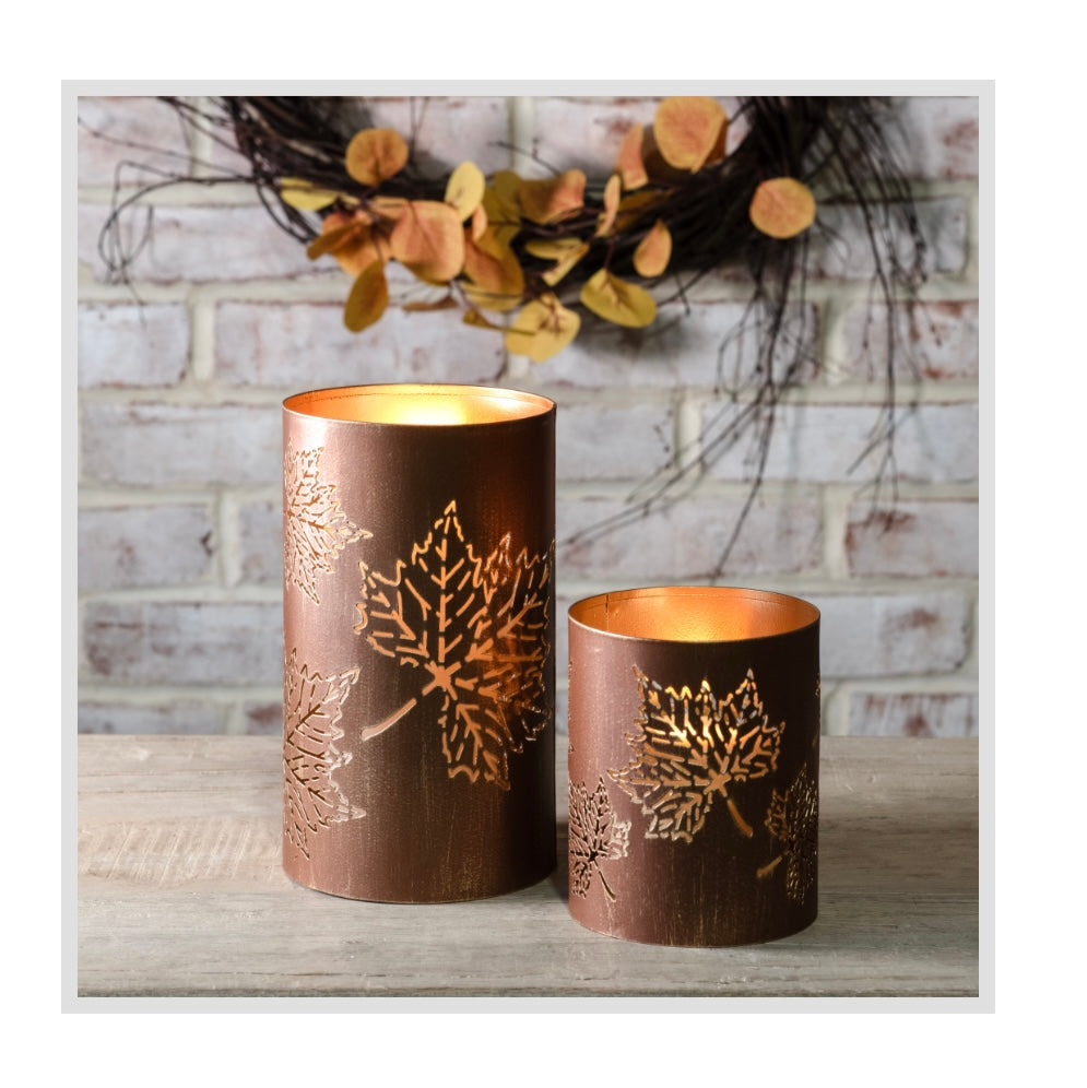 Bronze Leaf Lantern Large