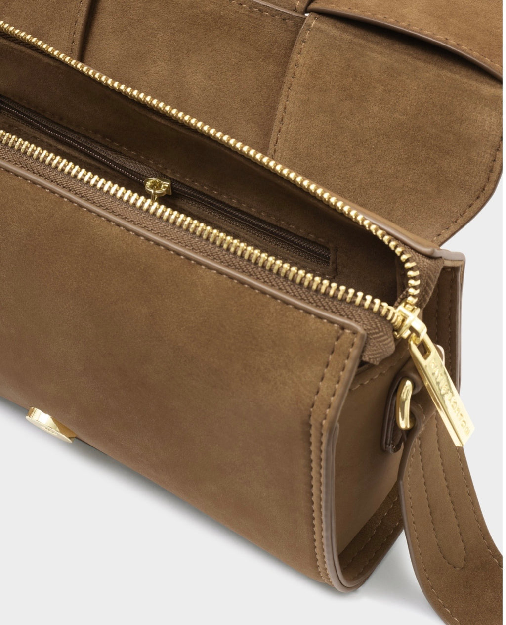 Taya Suedette Crossbody Bag in Caramel