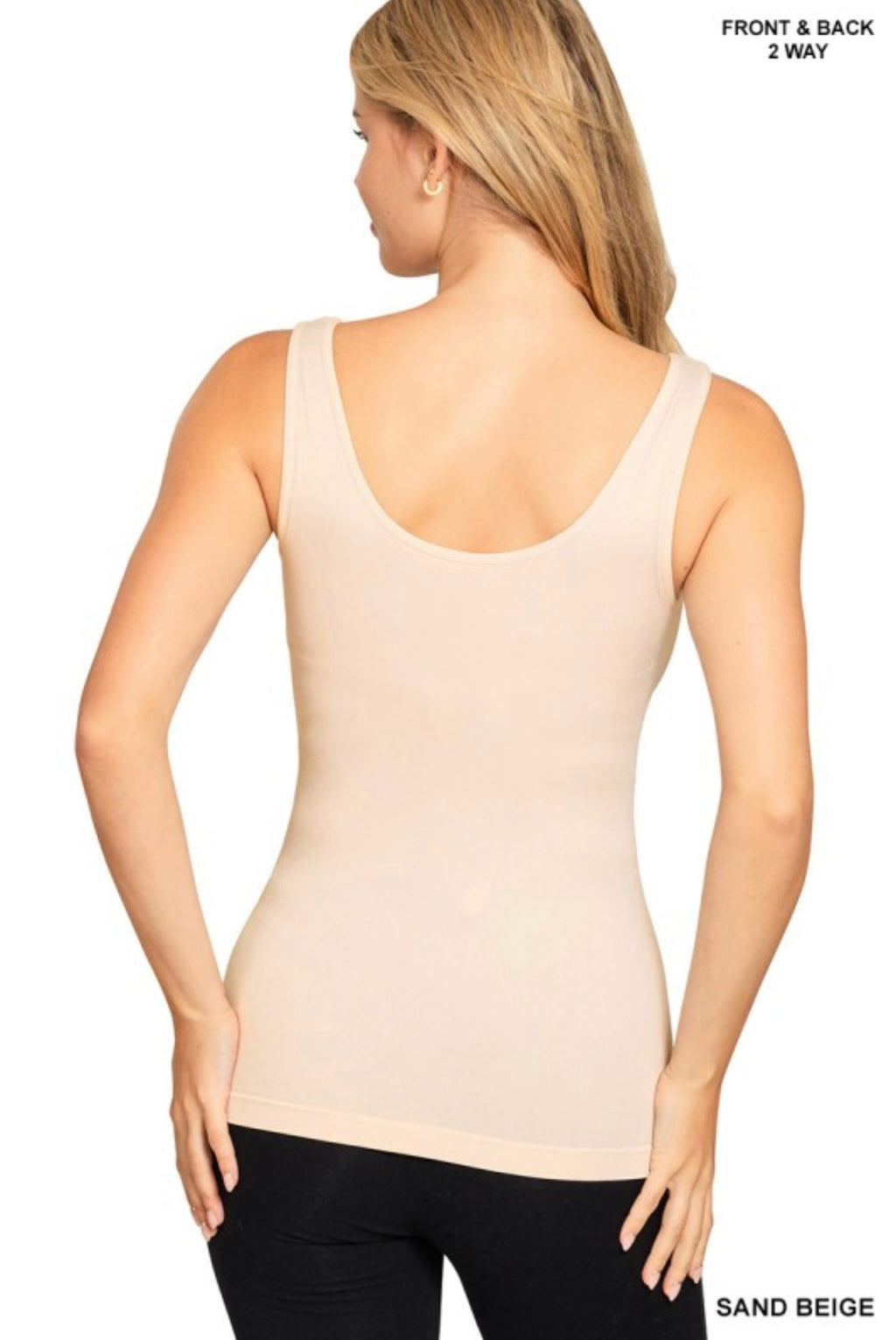 Reversible U-neck or V-neck Seamless Tank Top