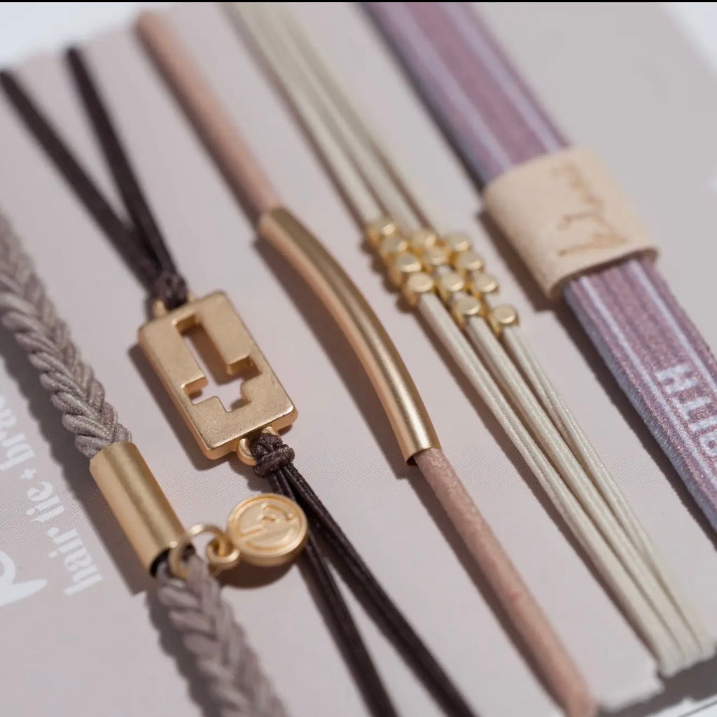 "Faith" Hair Tie Bracelets