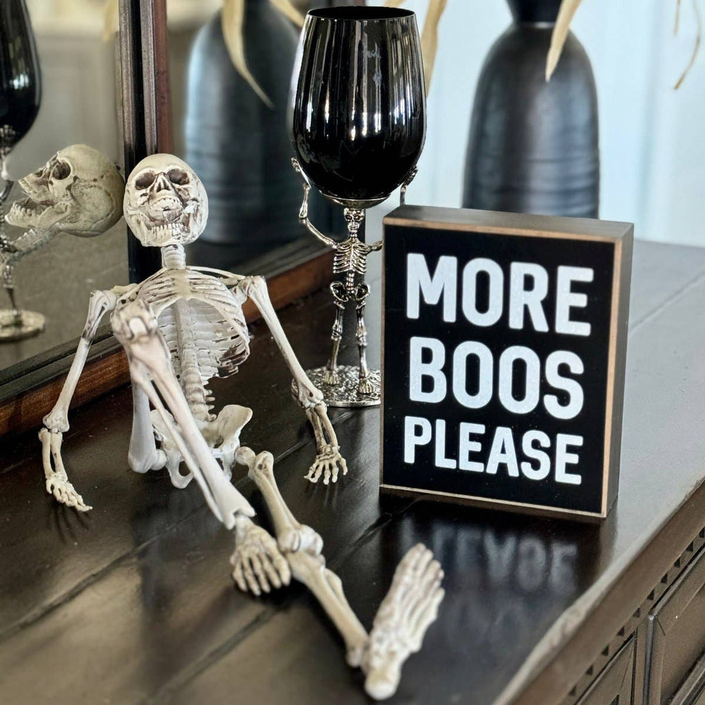 More Boos Halloween Box Sign