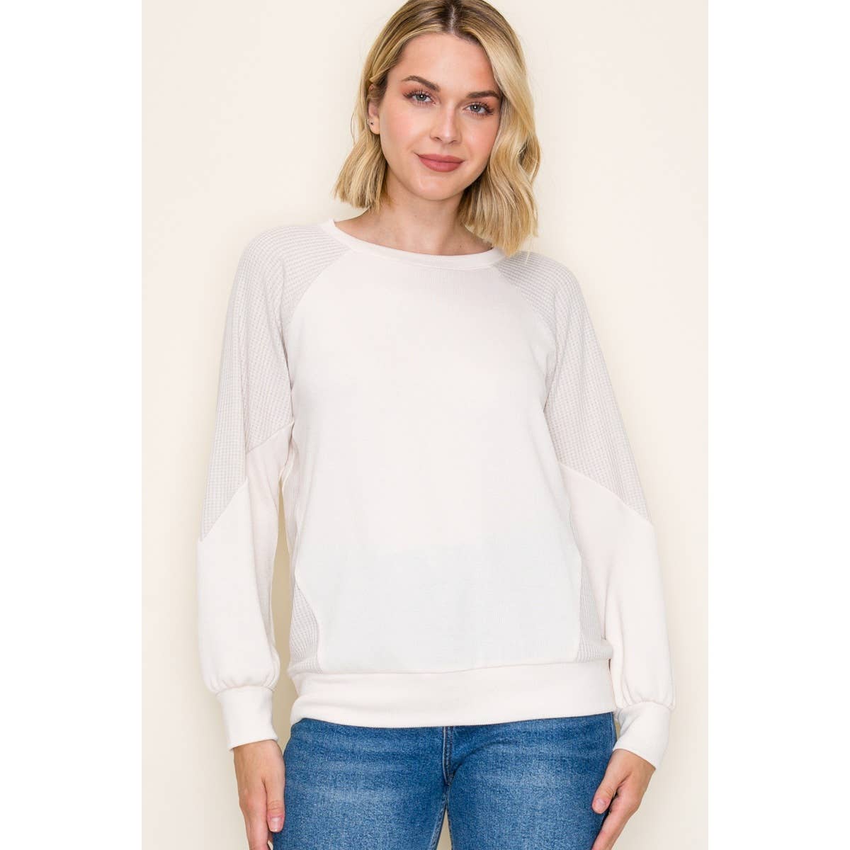 MONACO RIB TEXTURED KNIT TOP