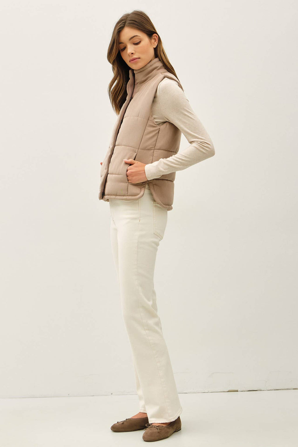 Brushed Puffer Vest