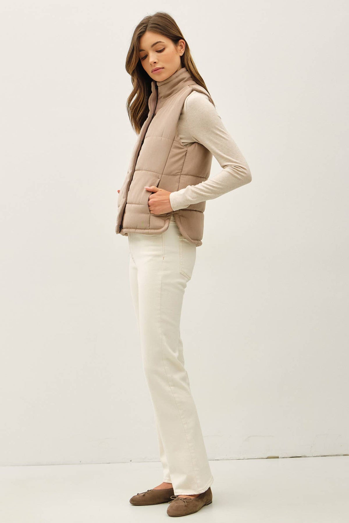 Brushed Puffer Vest