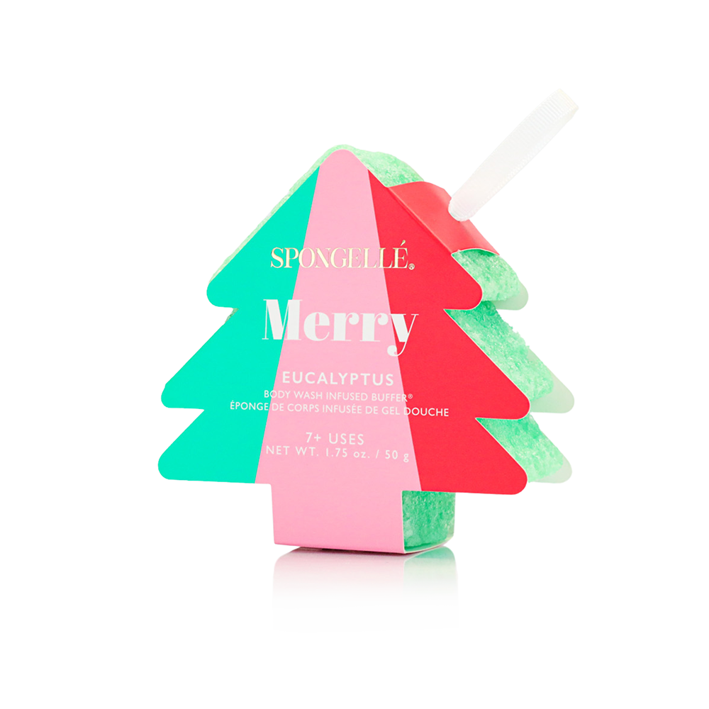 Spongelle Holiday Tree Buffer Assorted Pack - Christmas Gifts Gift Set