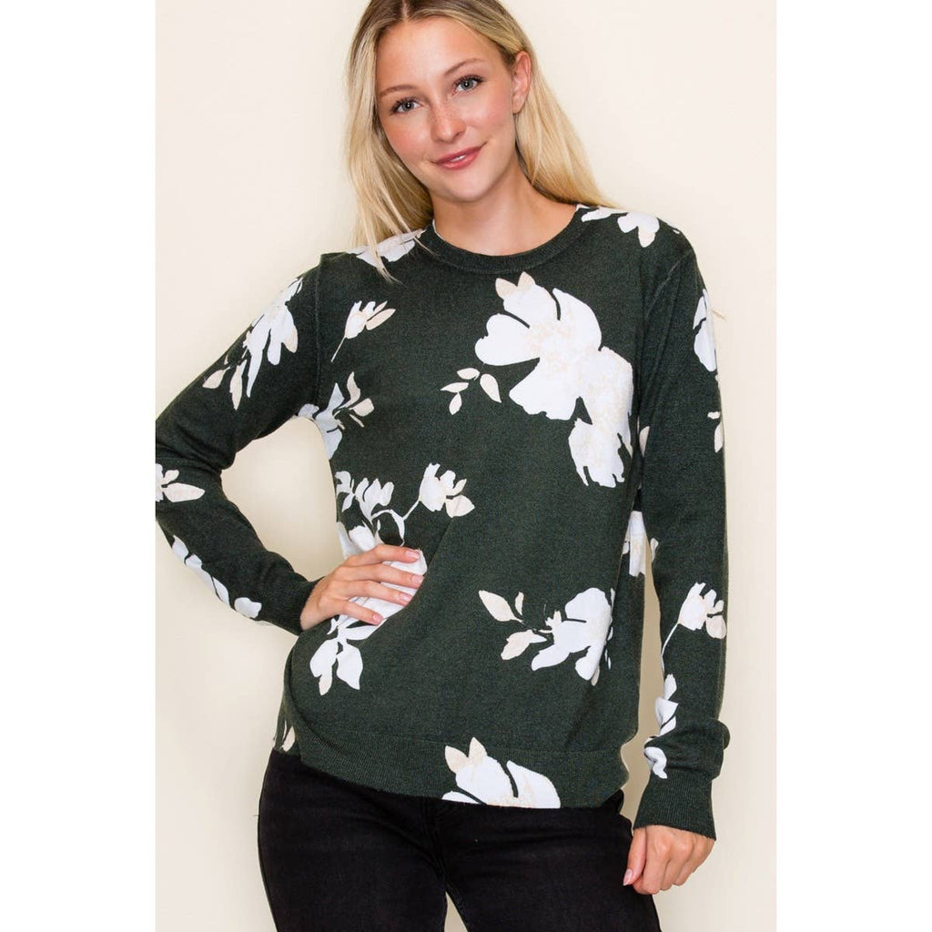FLORAL PRINTED SWEATER