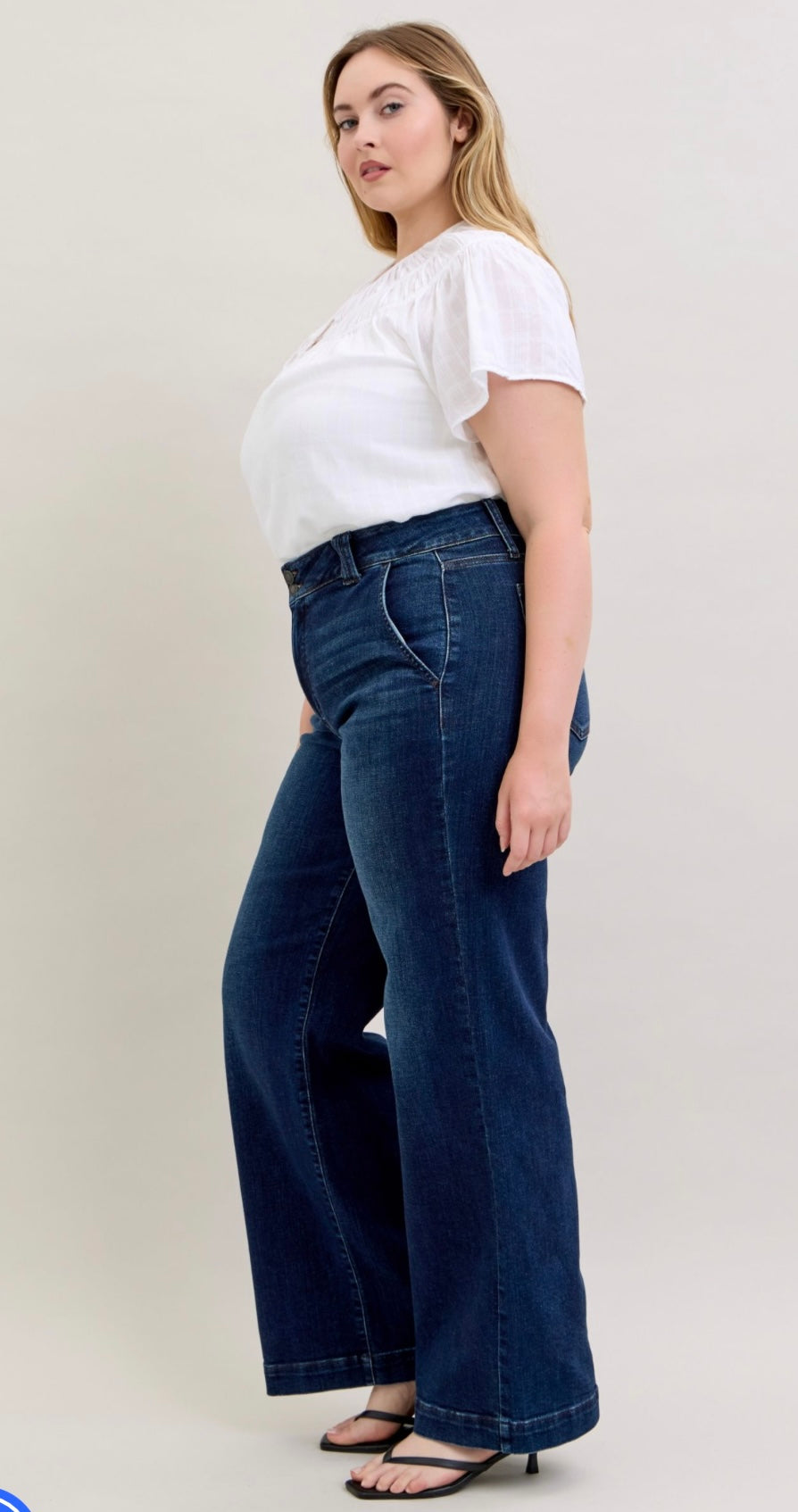 Curvy Judy Blue Dark Trouser Jean