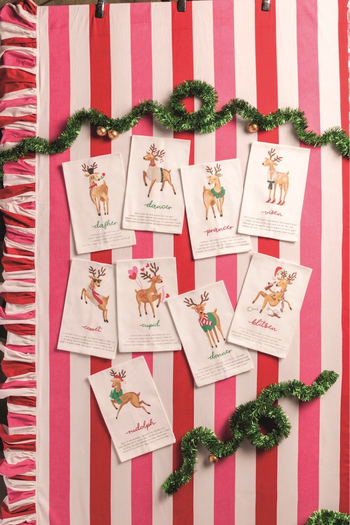 Reindeer Poem Tea Towel