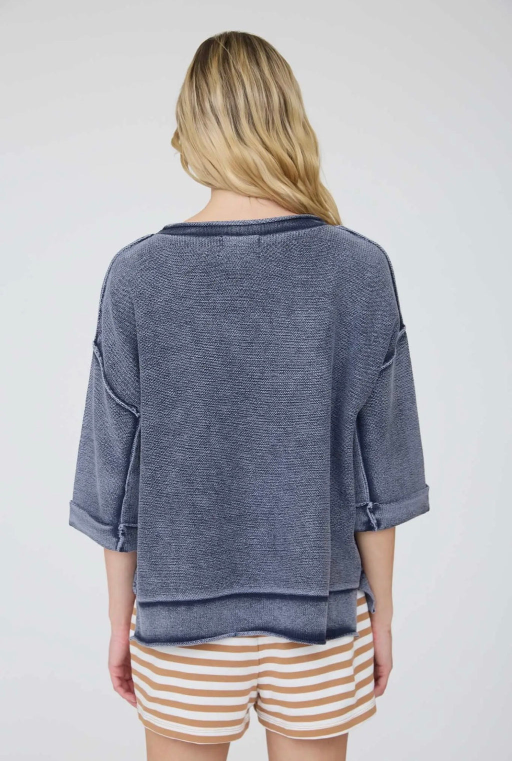 Mineral Wash Inverted Seam Sweater