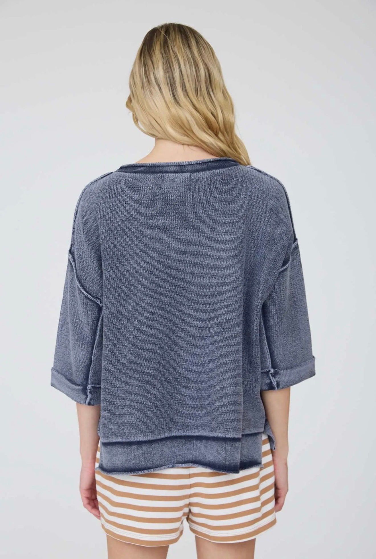 Mineral Wash Inverted Seam Sweater