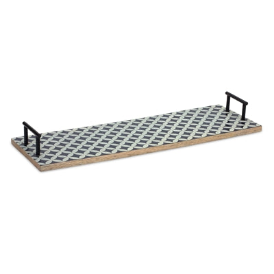 Mango Wood/Iron Tray 24"