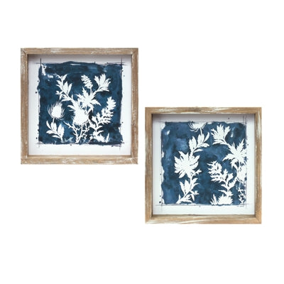 8" Framed floral print