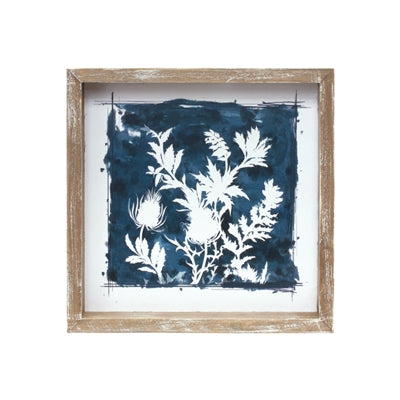 8" Framed floral print