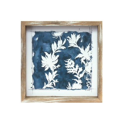 8" Framed floral print
