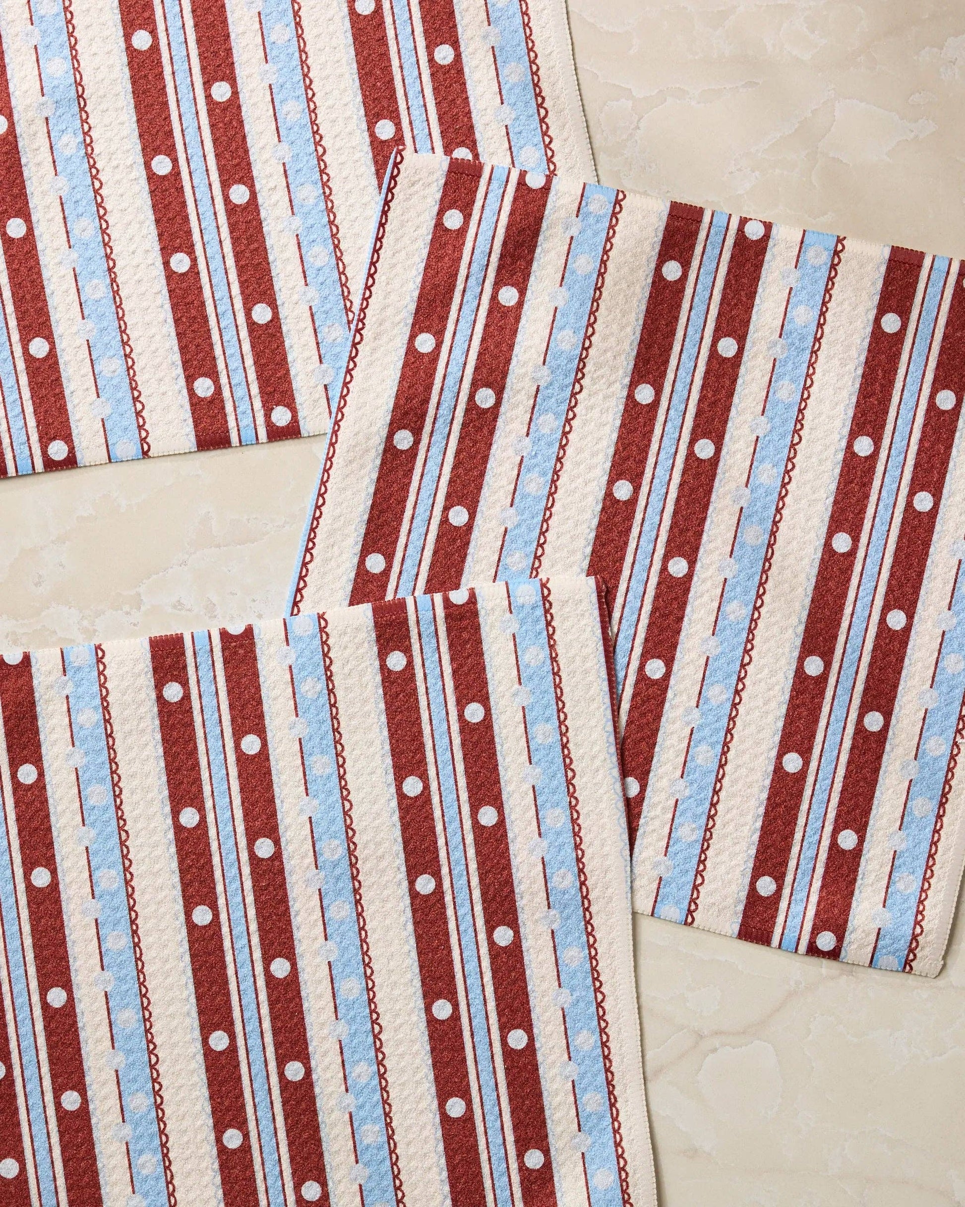 Blue Skies Stripes Dishcloth Set