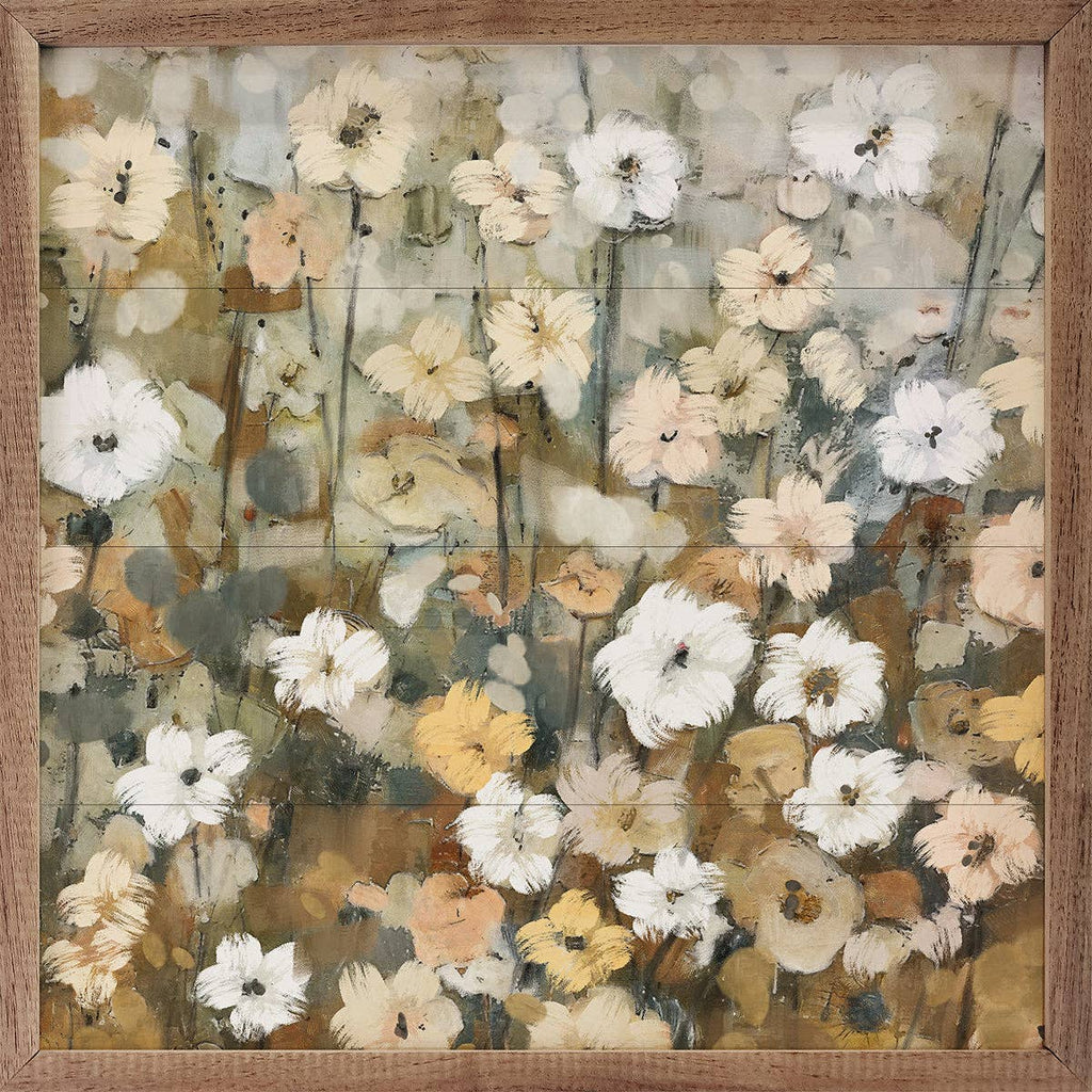 Abstracted Florals 3 Neutral By Nina Blue 12x12
