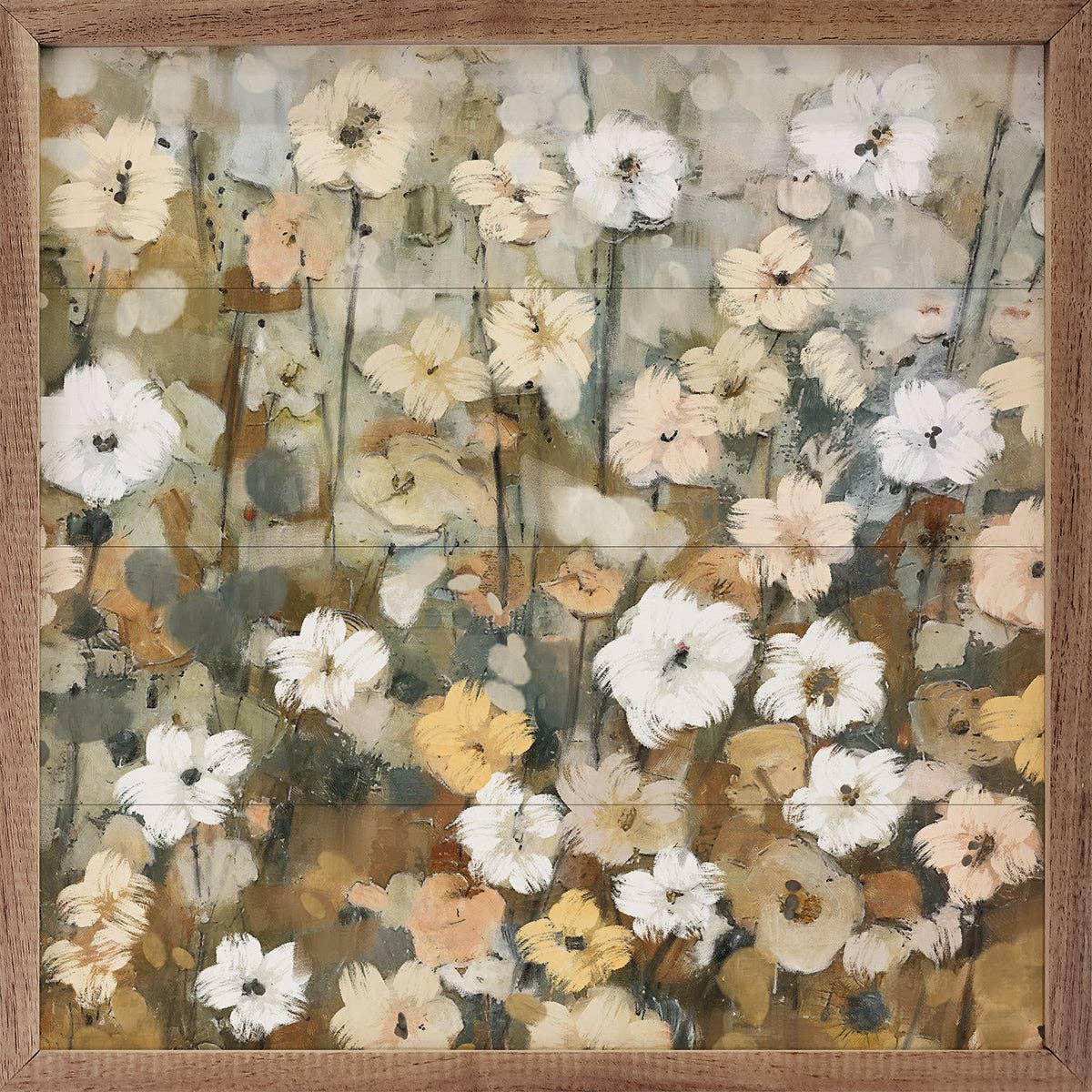 Abstracted Florals 3 Neutral By Nina Blue 12x12