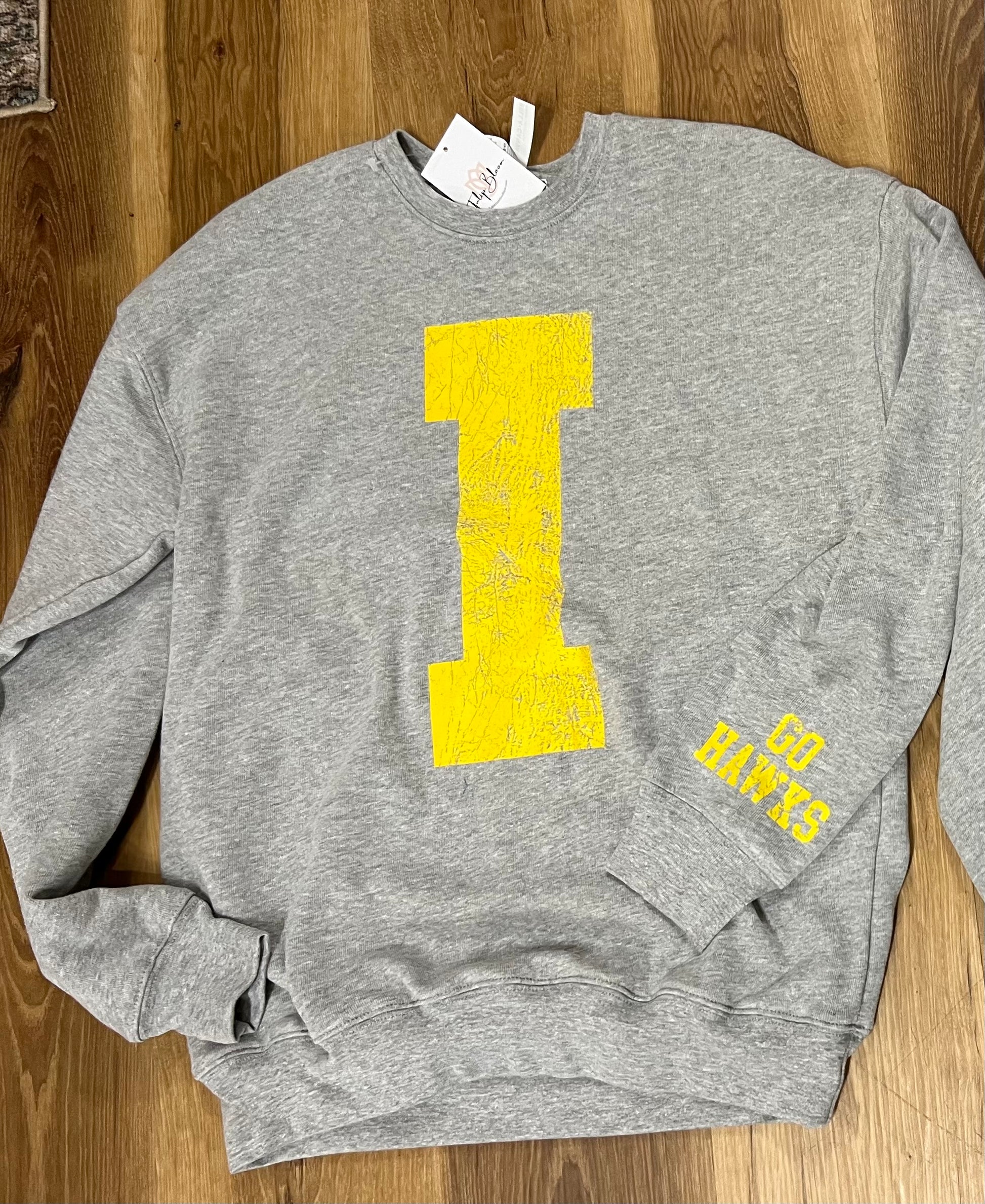 Iowa "I" Distressed Sweatshirt