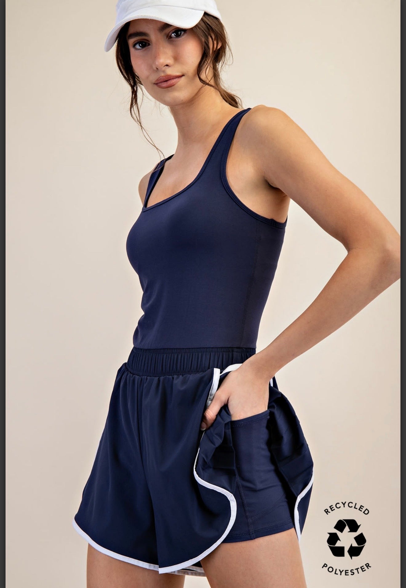 Pleated Skort One-piece set