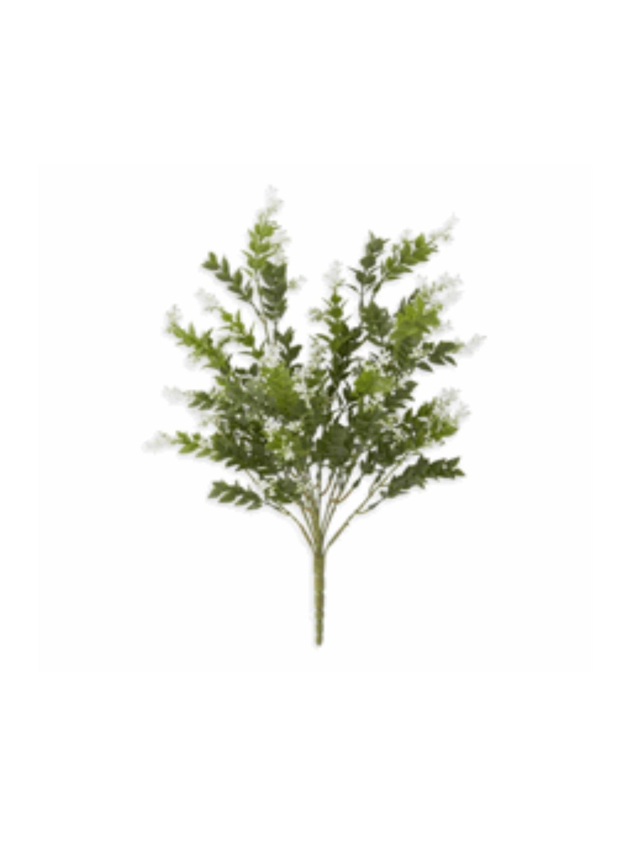 19" Mint Leaf & White Berries Bush