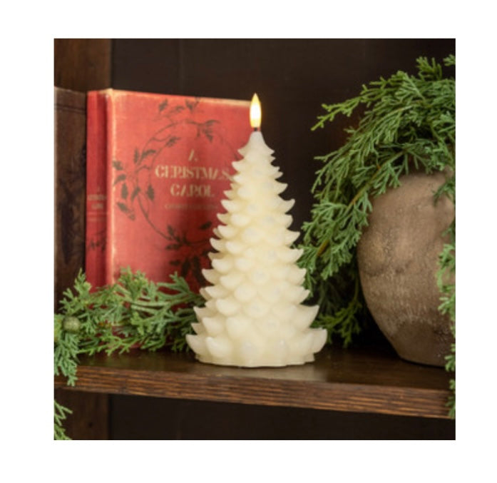 8" Cream Balsam Tree LED Candle