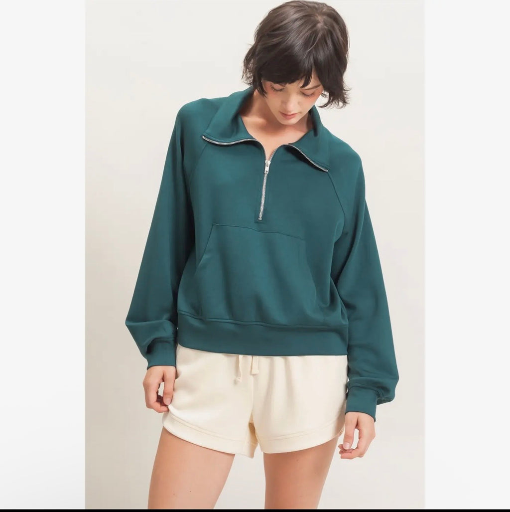 Half-Zip Scuba Sweatshirt