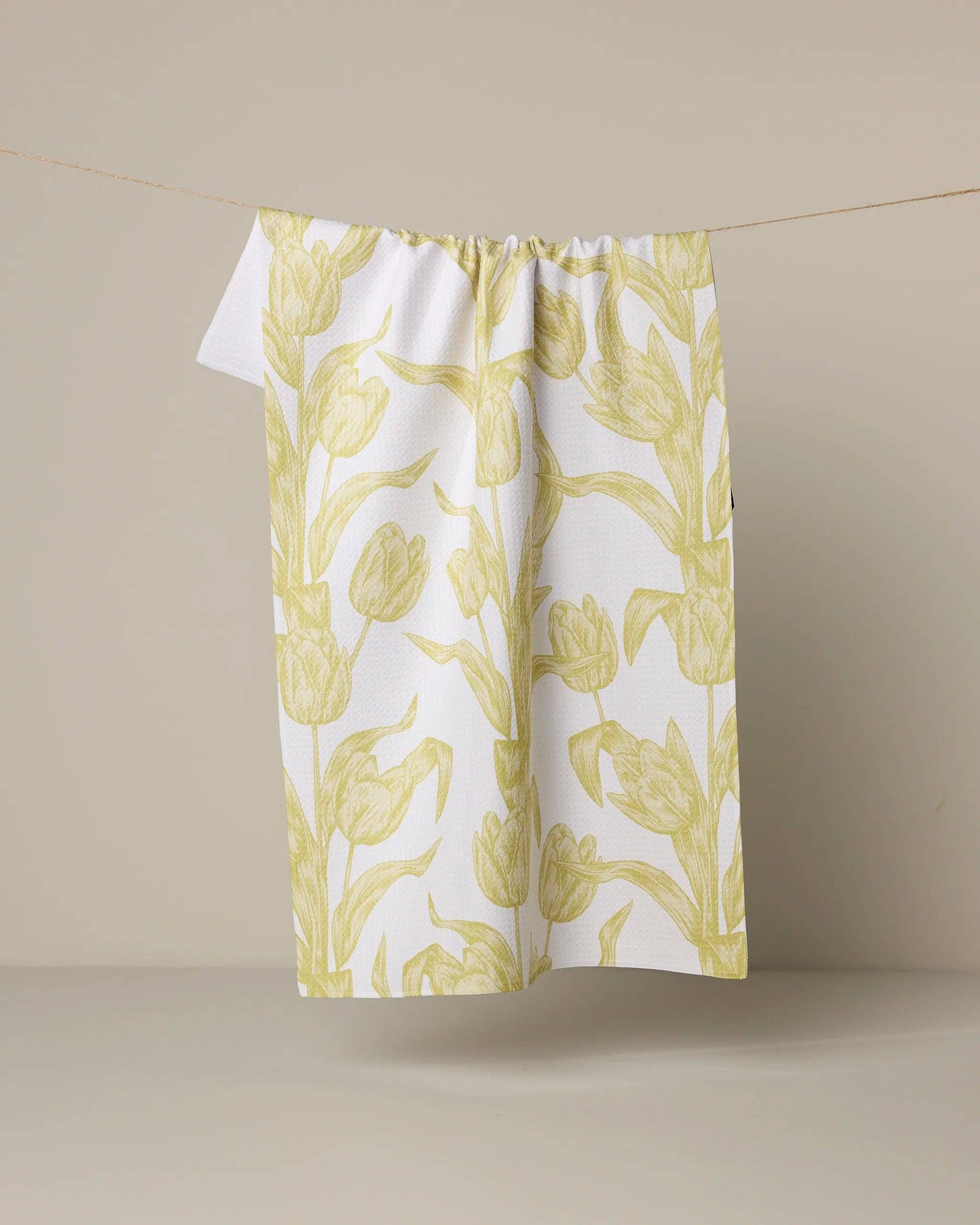 Butter Tulips Tea Towel
