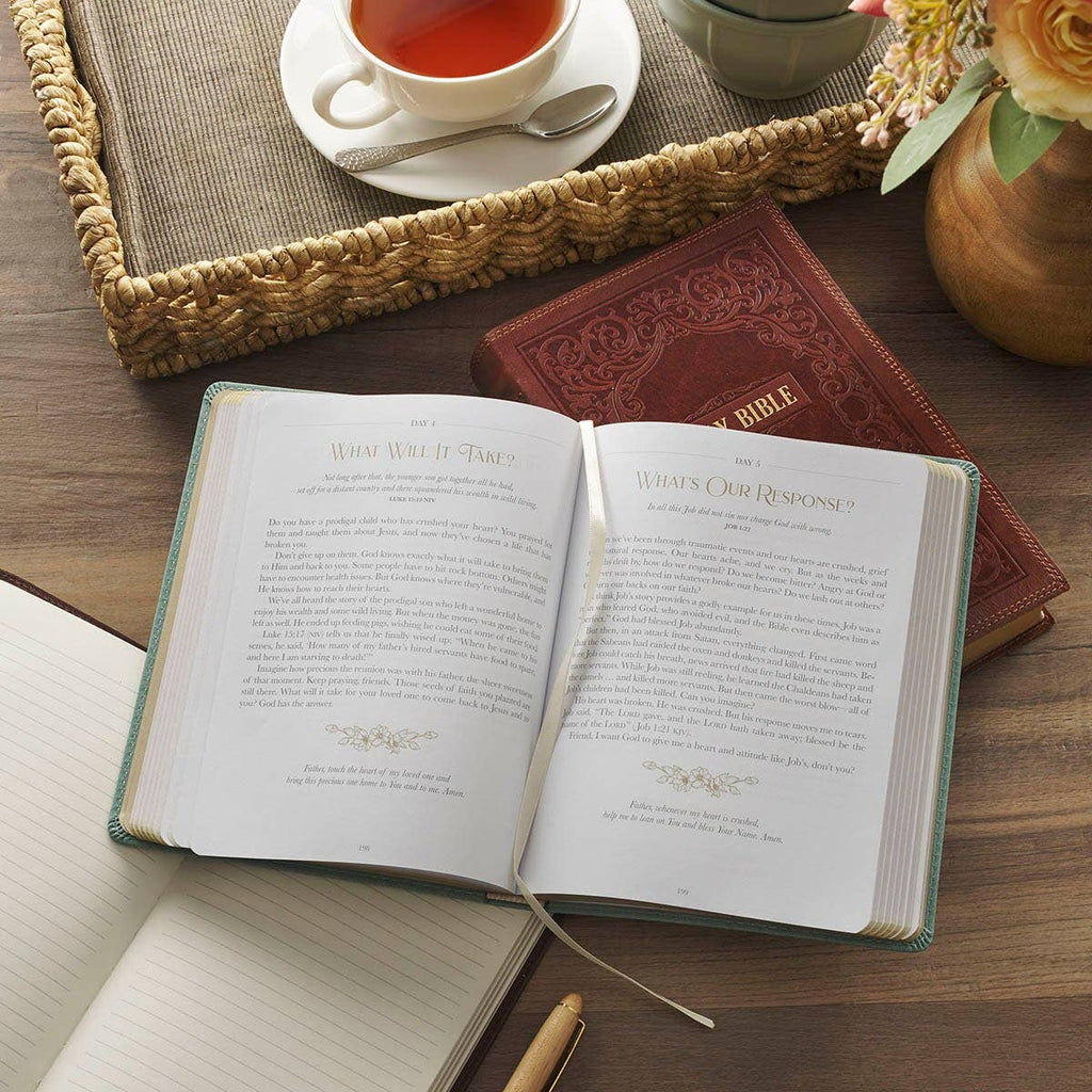 Devotional Be Still and Know Faux Leather Teal