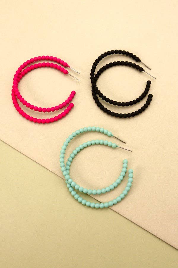 MATTE BUBBLE HOOP EARRINGS