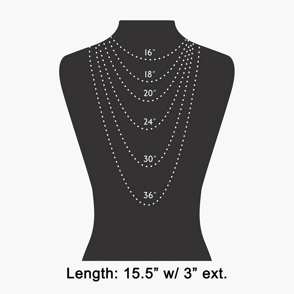 Hammered Square Cross Pendant Chunky Chain Necklace