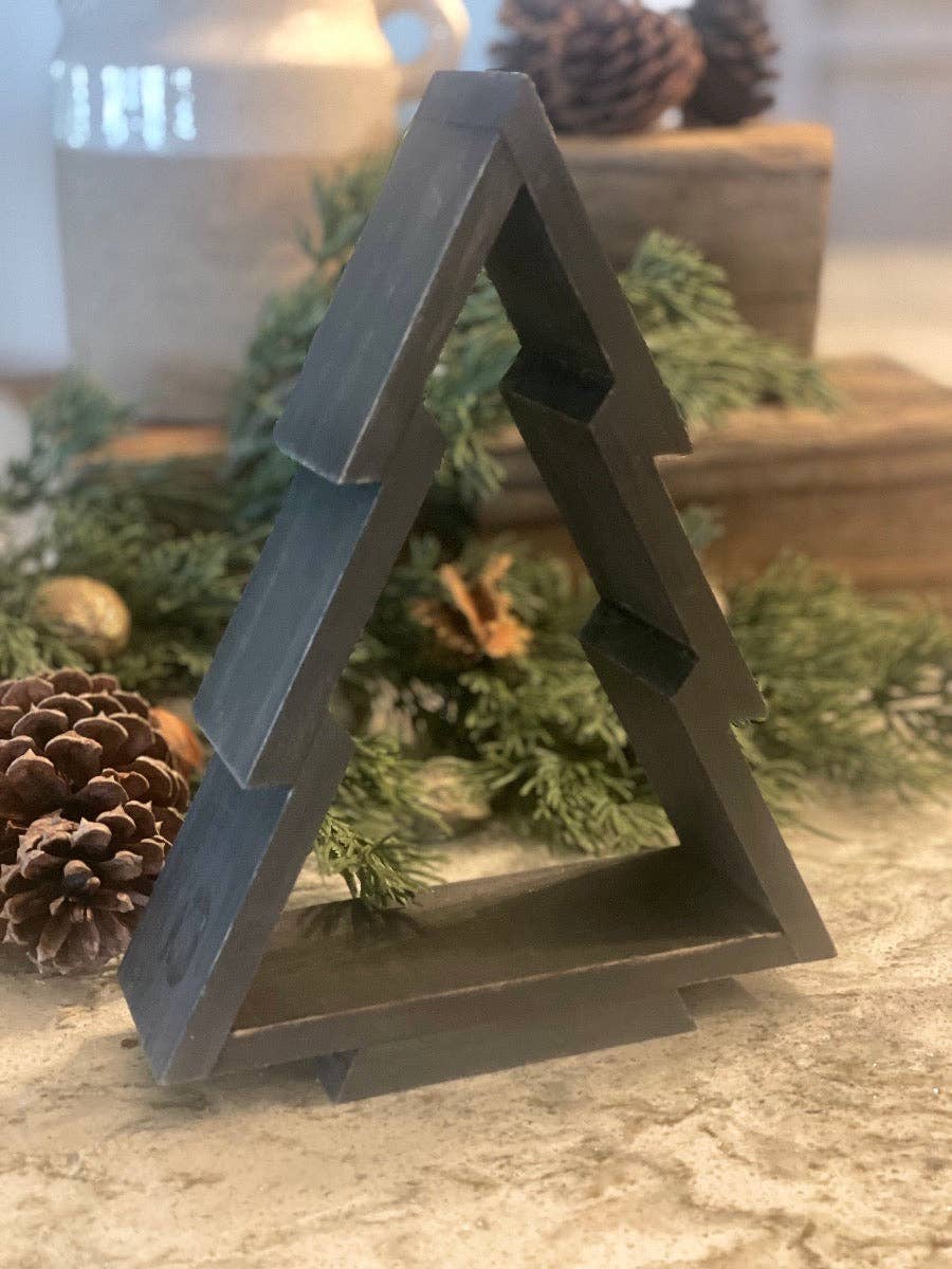 Med. Black Wash Hollow Christmas Tree