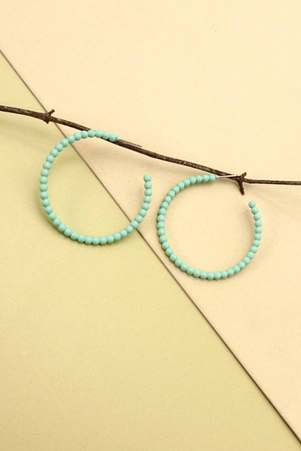 MATTE BUBBLE HOOP EARRINGS