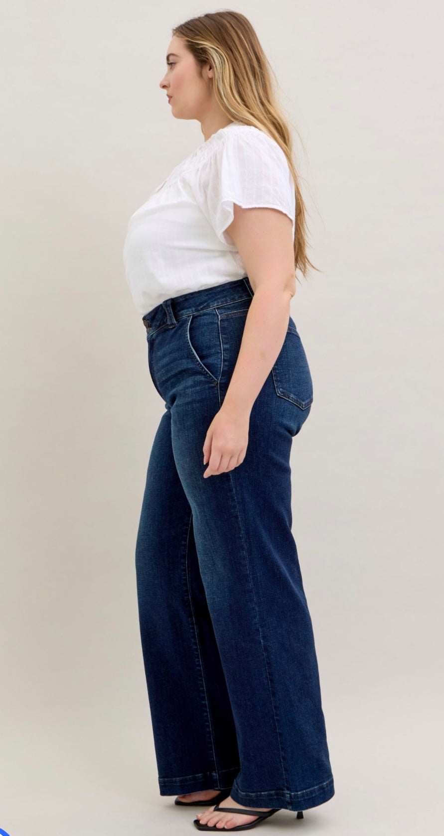 Curvy Judy Blue Dark Trouser Jean