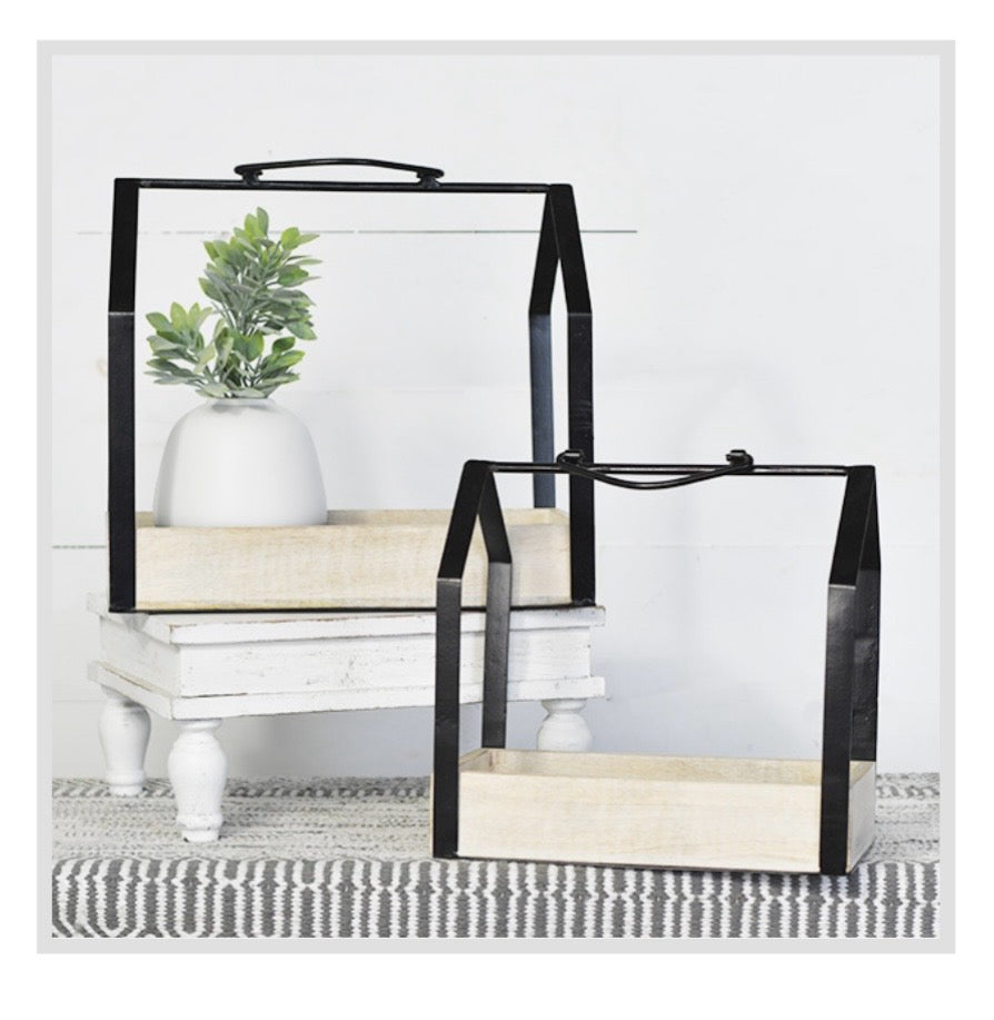 WOOD/IRON TRAYS