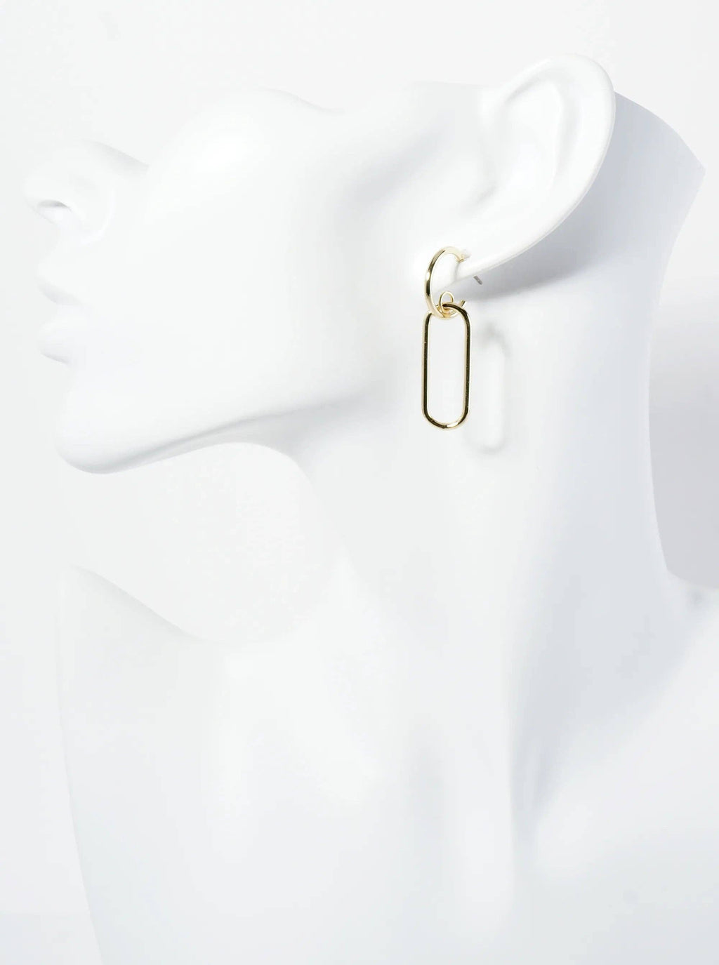 Polished 14K-Gold-Dipped Geometric Dangle Earrings