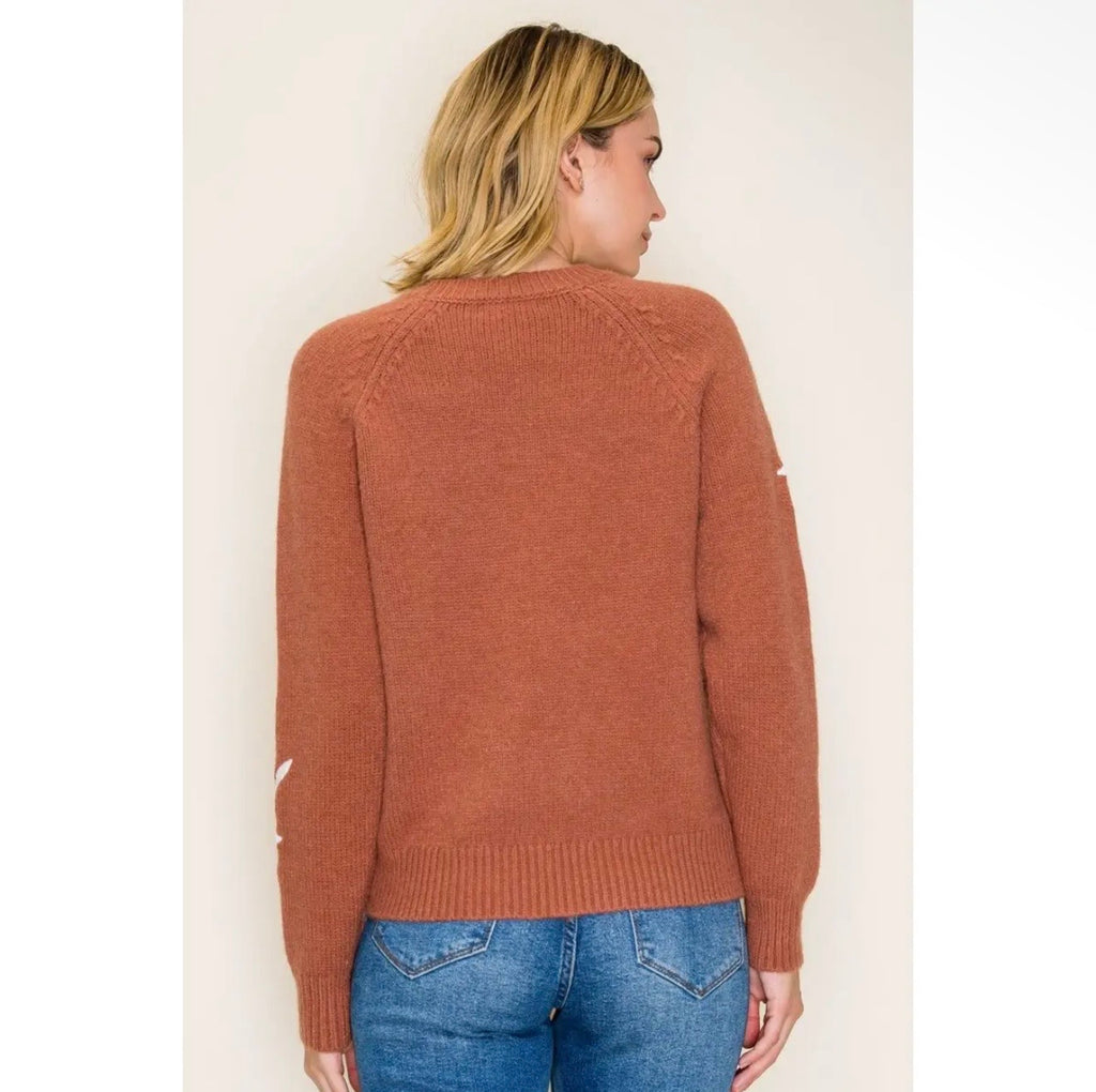 Floral Embroidered Sweater