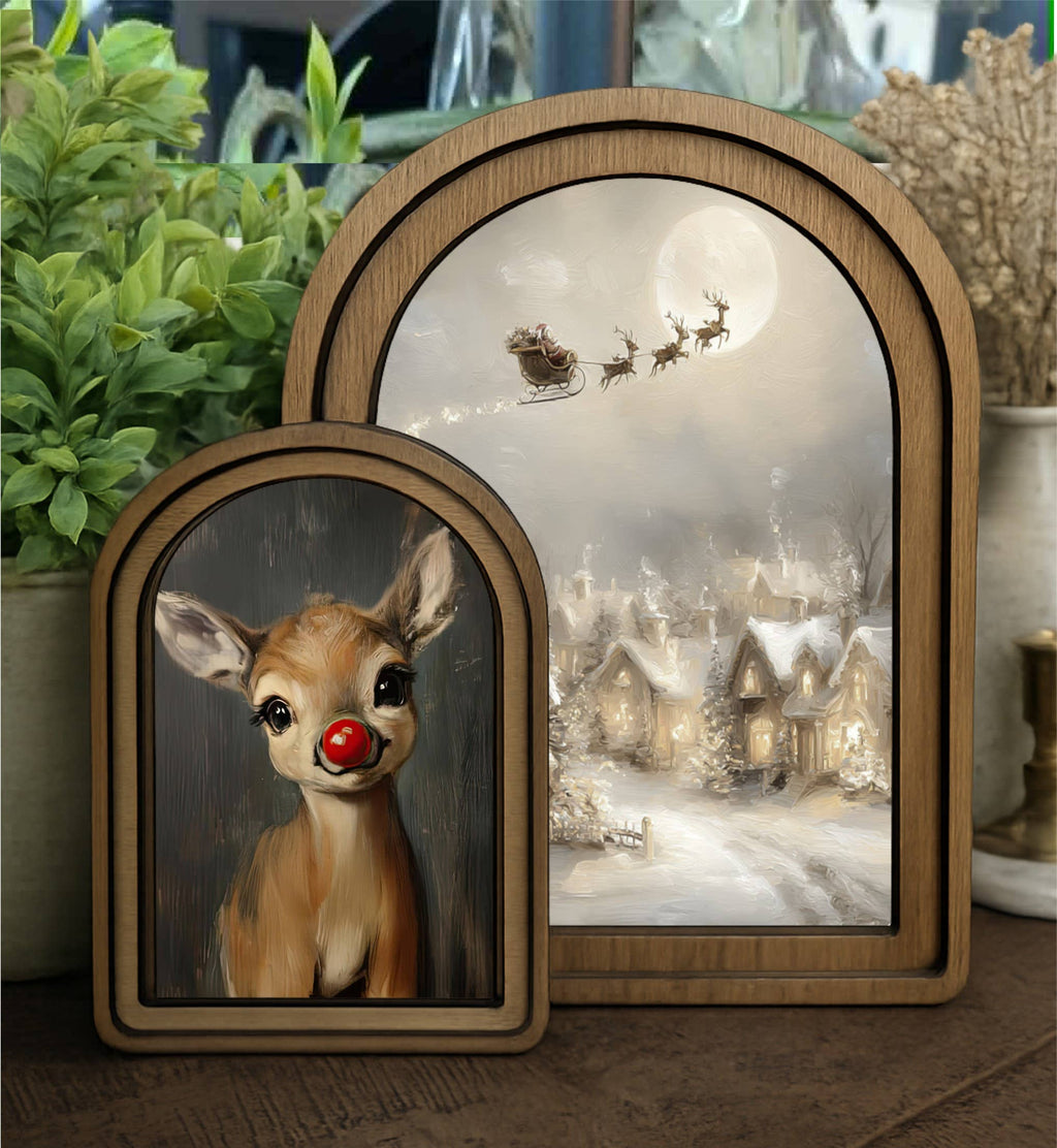 Layered Set Rudolph Canvas Art Set