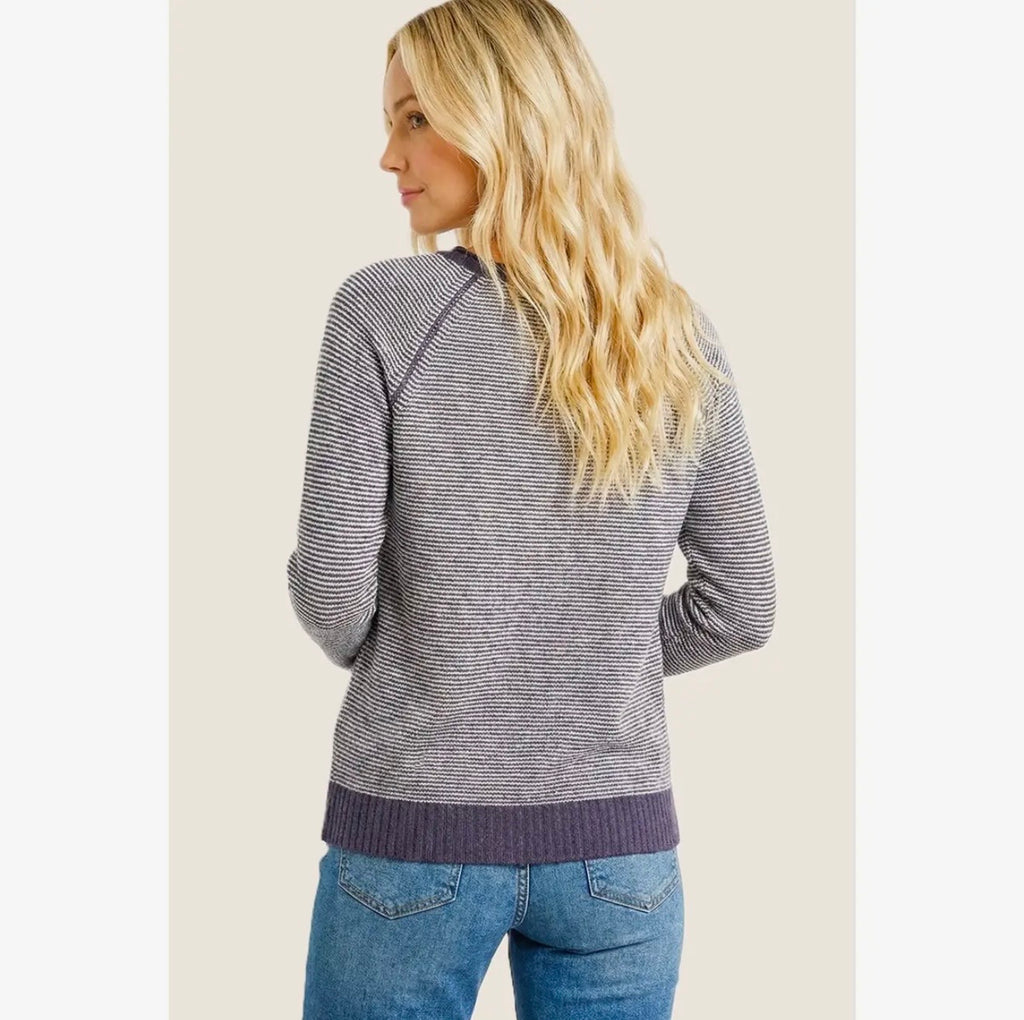 Pinstripe Crewneck Sweater