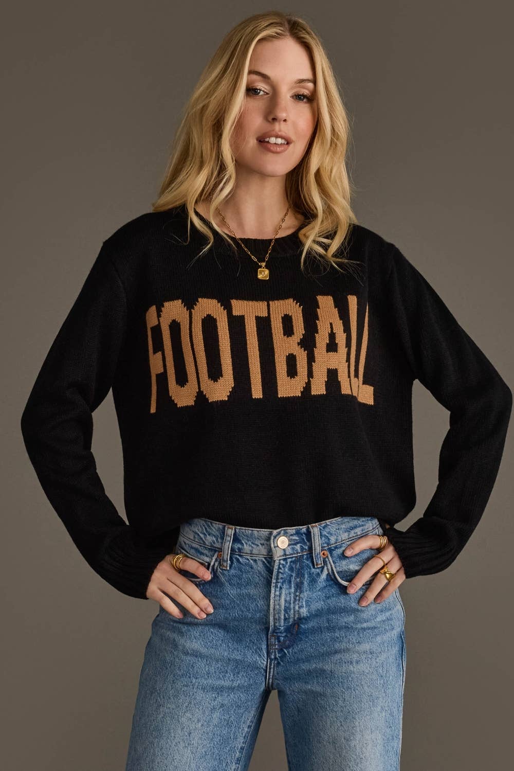 Black Football Sweater