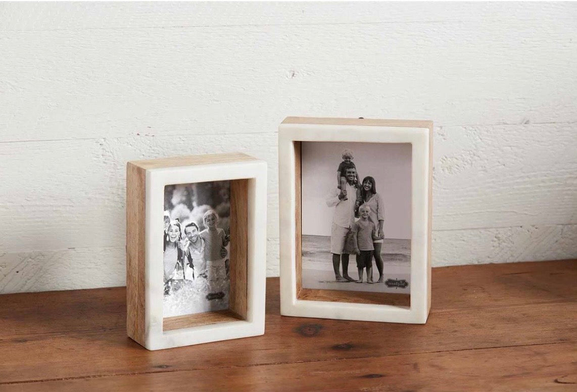 5x7 Marble Wood Shadow Box Photo Frame
