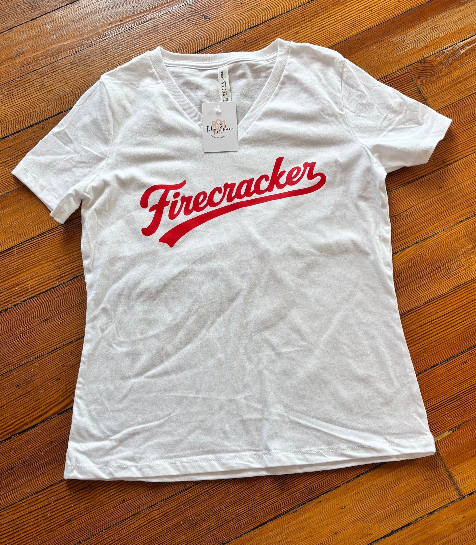 Firecracker V-neck tee - Restock!