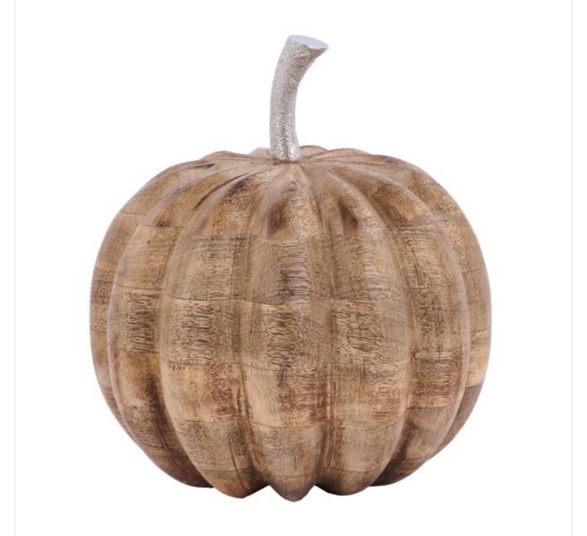 Mango Wood Pumpkin Large