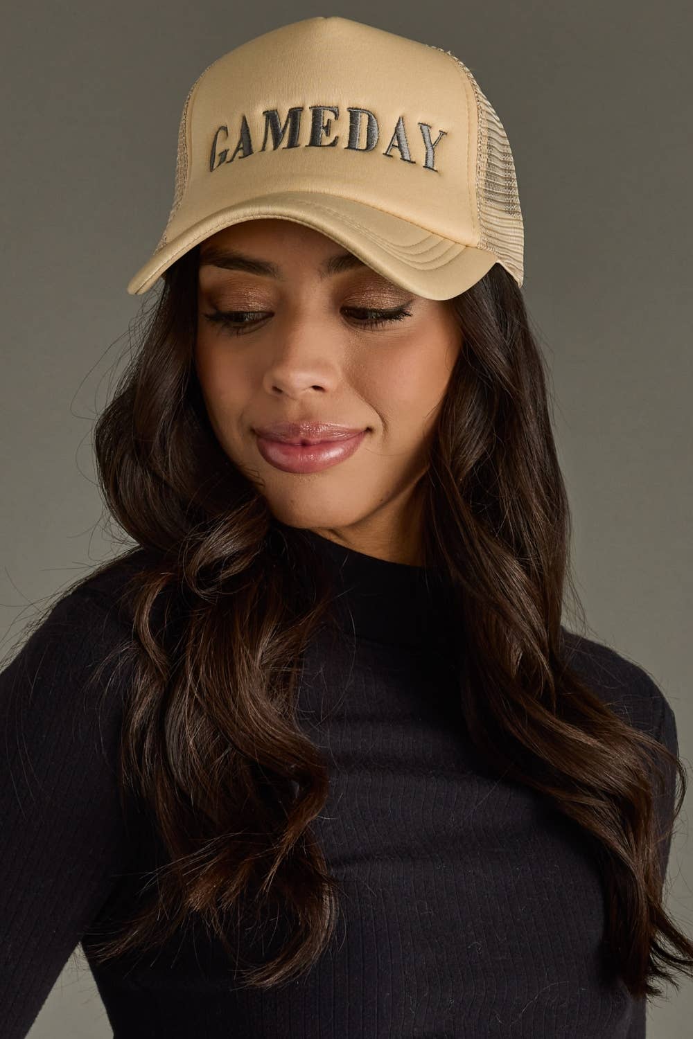 Tan Game Day Trucker Hat