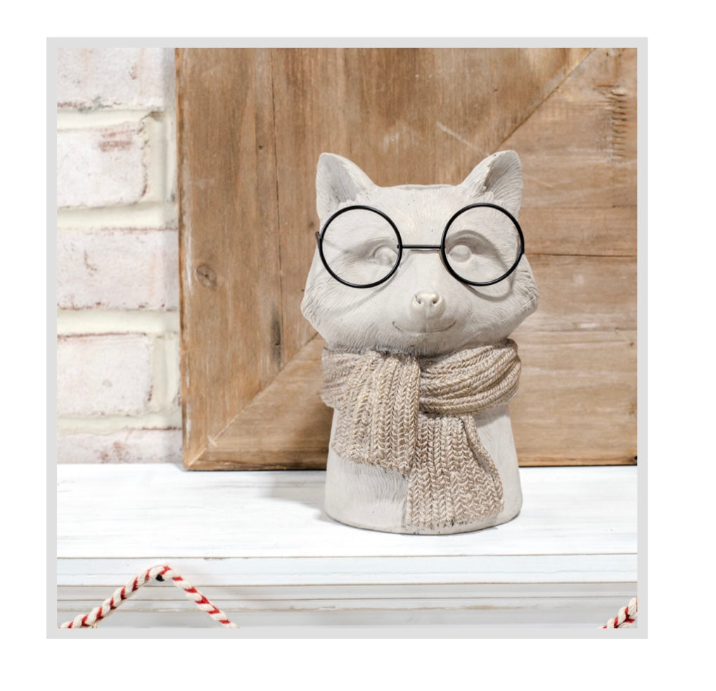 8.25" EYEGLASS FOX VASE
