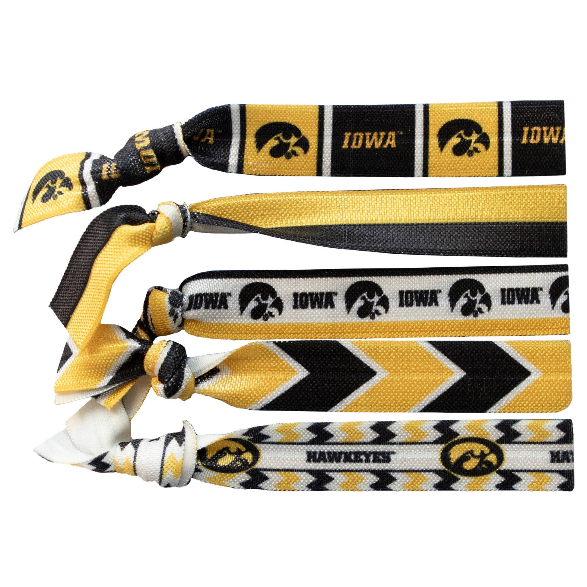 NCAA Iowa Hawkeyes Knotted Hair Tie Bracelets