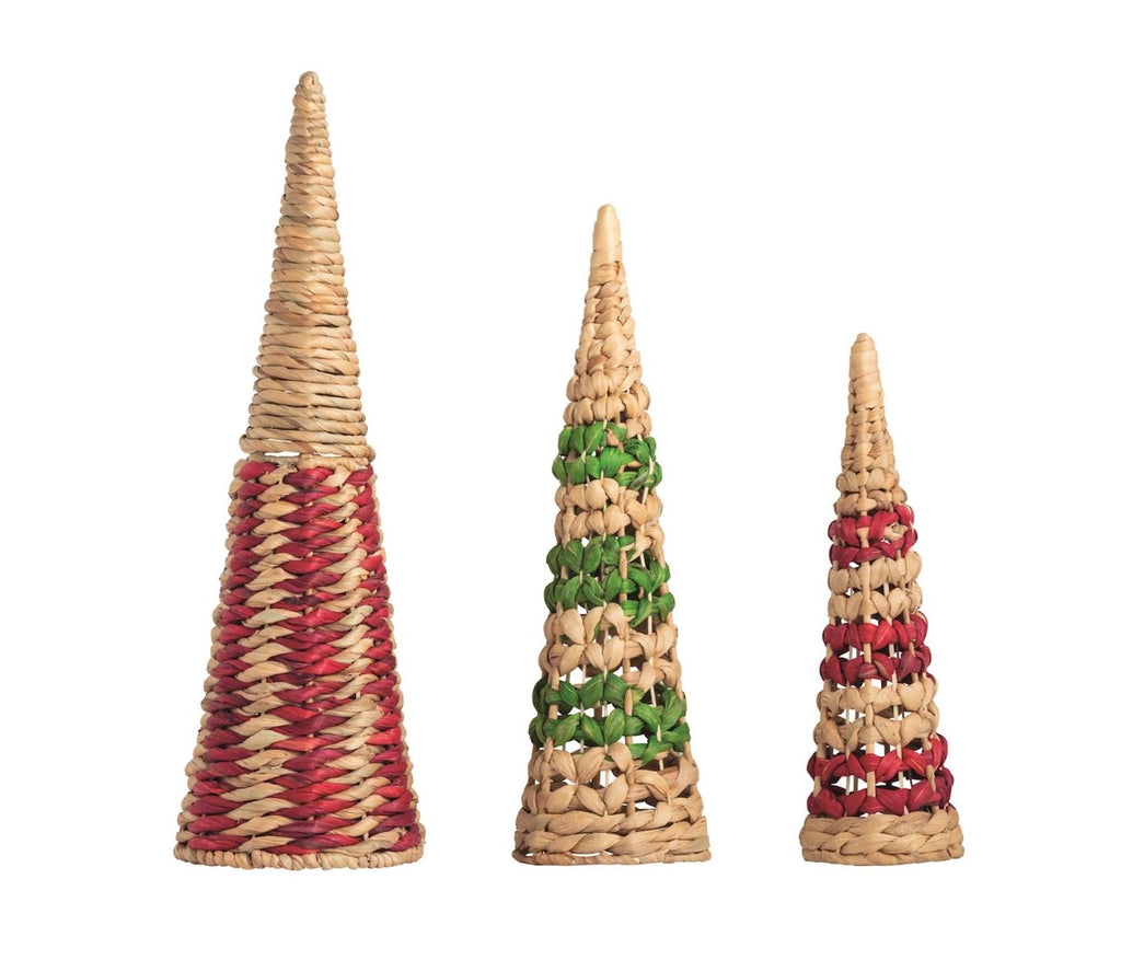 Woven Red and Green Trees